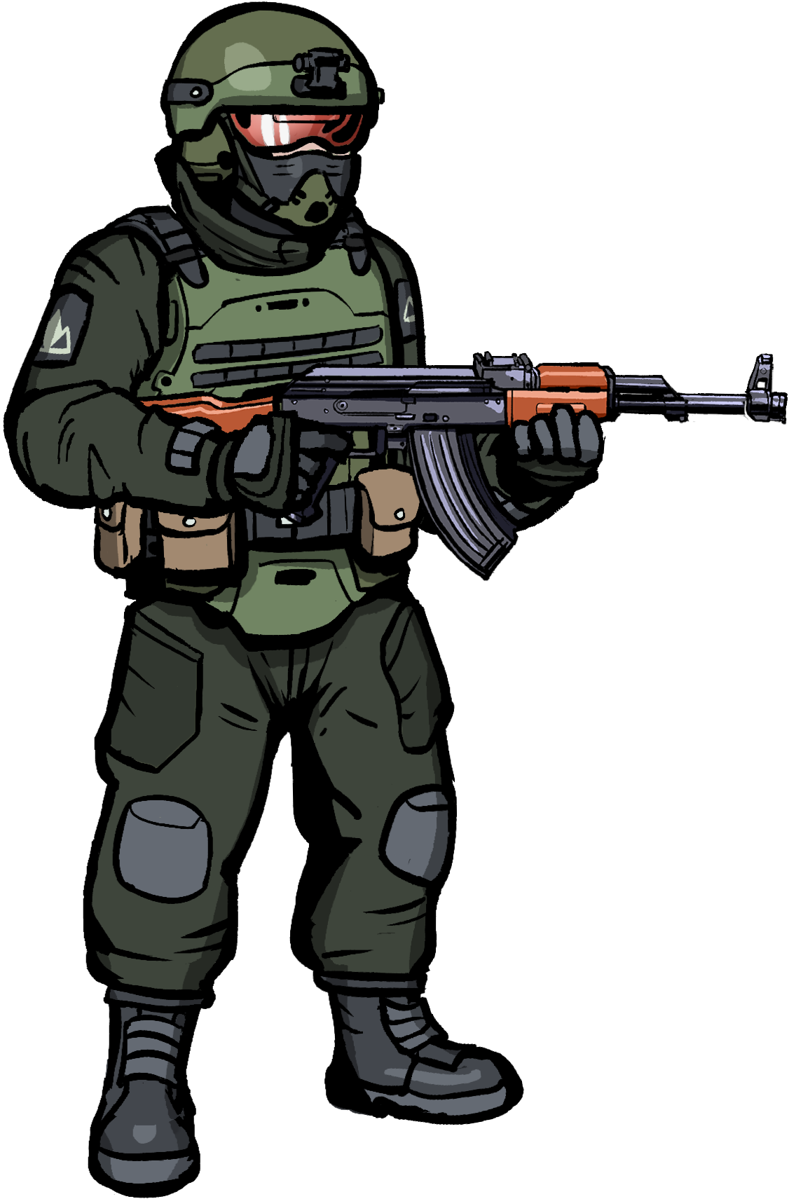 Green Army Pose 2